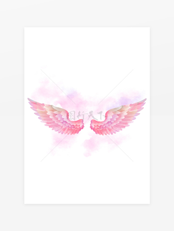 粉红色翅膀素材