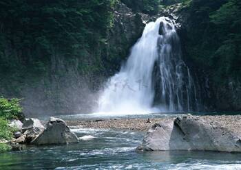 山谷瀑布户外美景