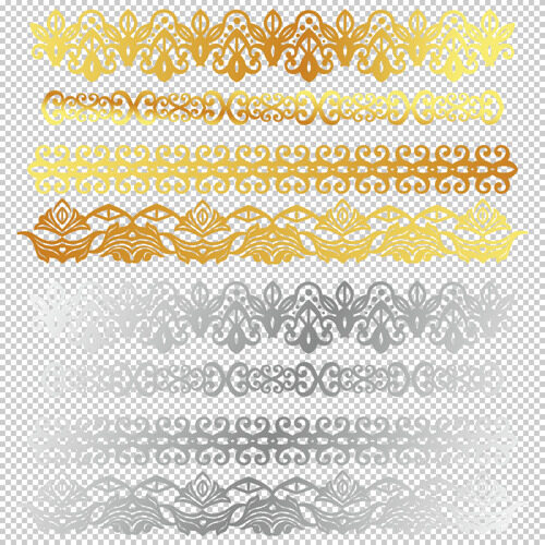 金色花边抽象几何线条纹理图案