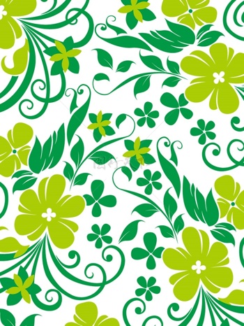 传统 欧式俄式花卉底图底纹  图案背景贴图  白底绿叶绿化满枝