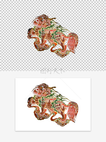 传统神兽皮影